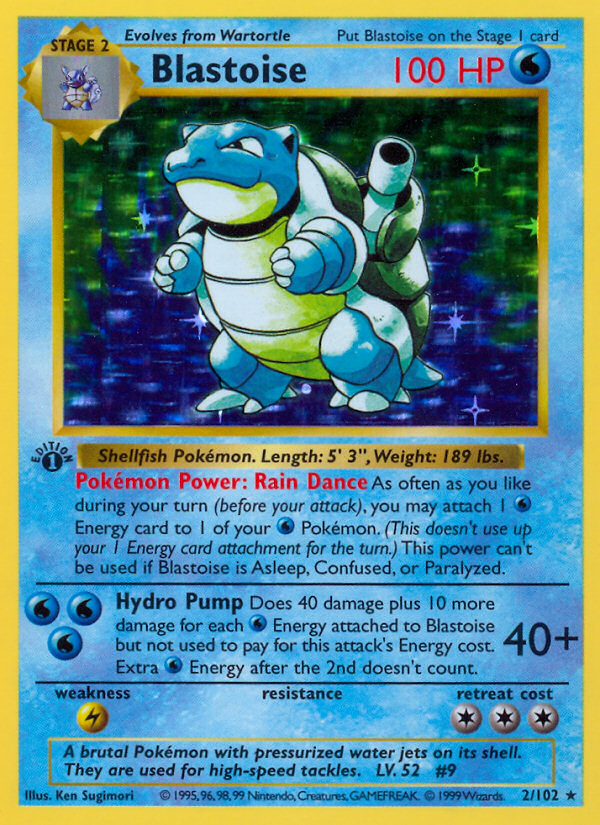 Blastoise Holo — Base Set (Unlimited) raw Pokémon card listed on NMR
